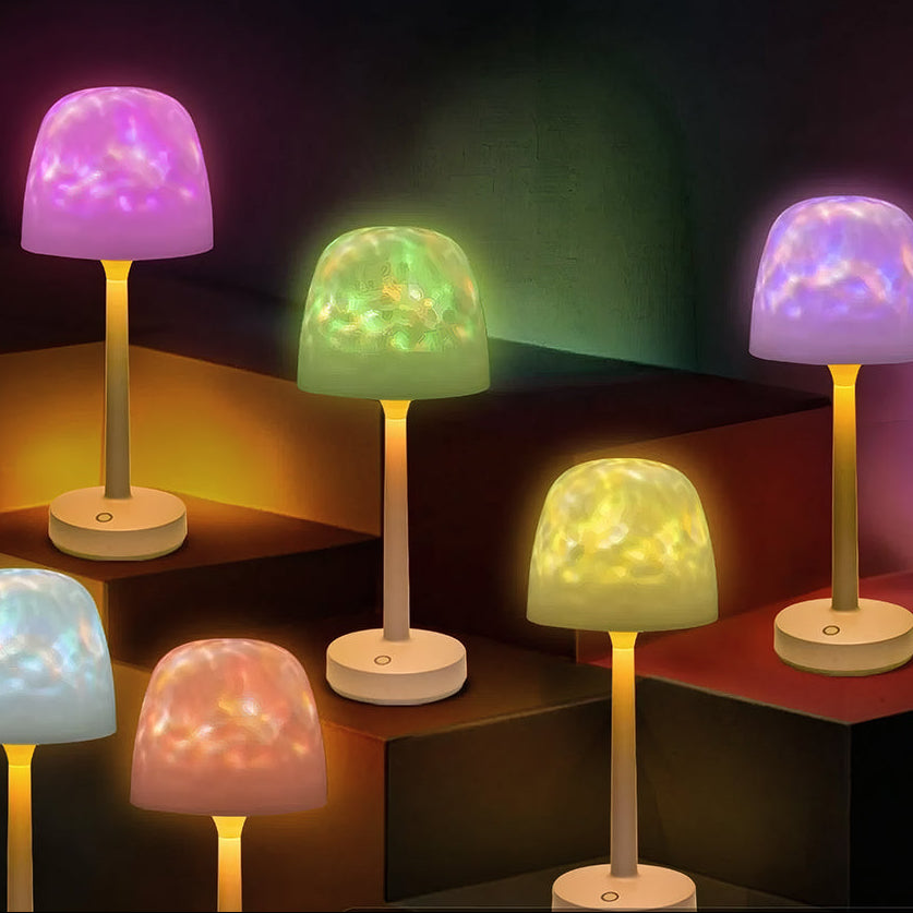 Elegant Ripple Glow Table Lamp – LED Night Light for Home