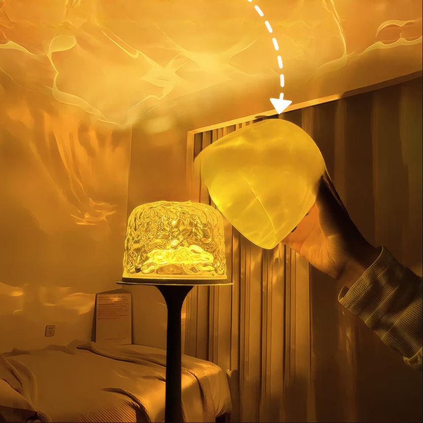 Elegant Ripple Glow Table Lamp – LED Night Light for Home