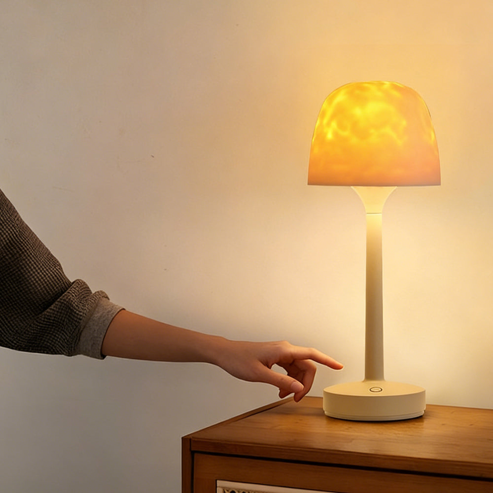 Elegant Ripple Glow Table Lamp – LED Night Light for Home