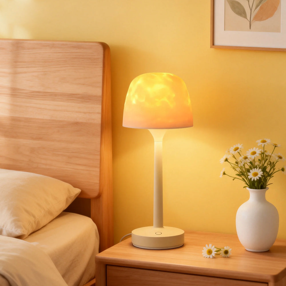 Elegant Ripple Glow Table Lamp – LED Night Light for Home