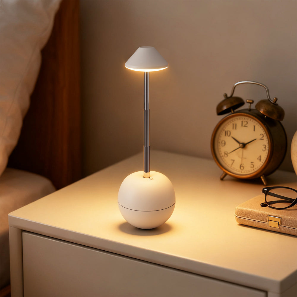 Sleek Rechargeable LED Lamp - Height Adjustable for Any Space