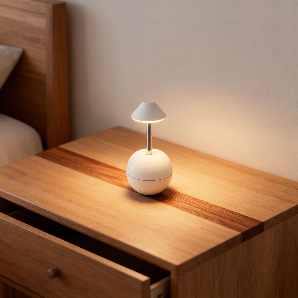 Sleek Rechargeable LED Lamp - Height Adjustable for Any Space