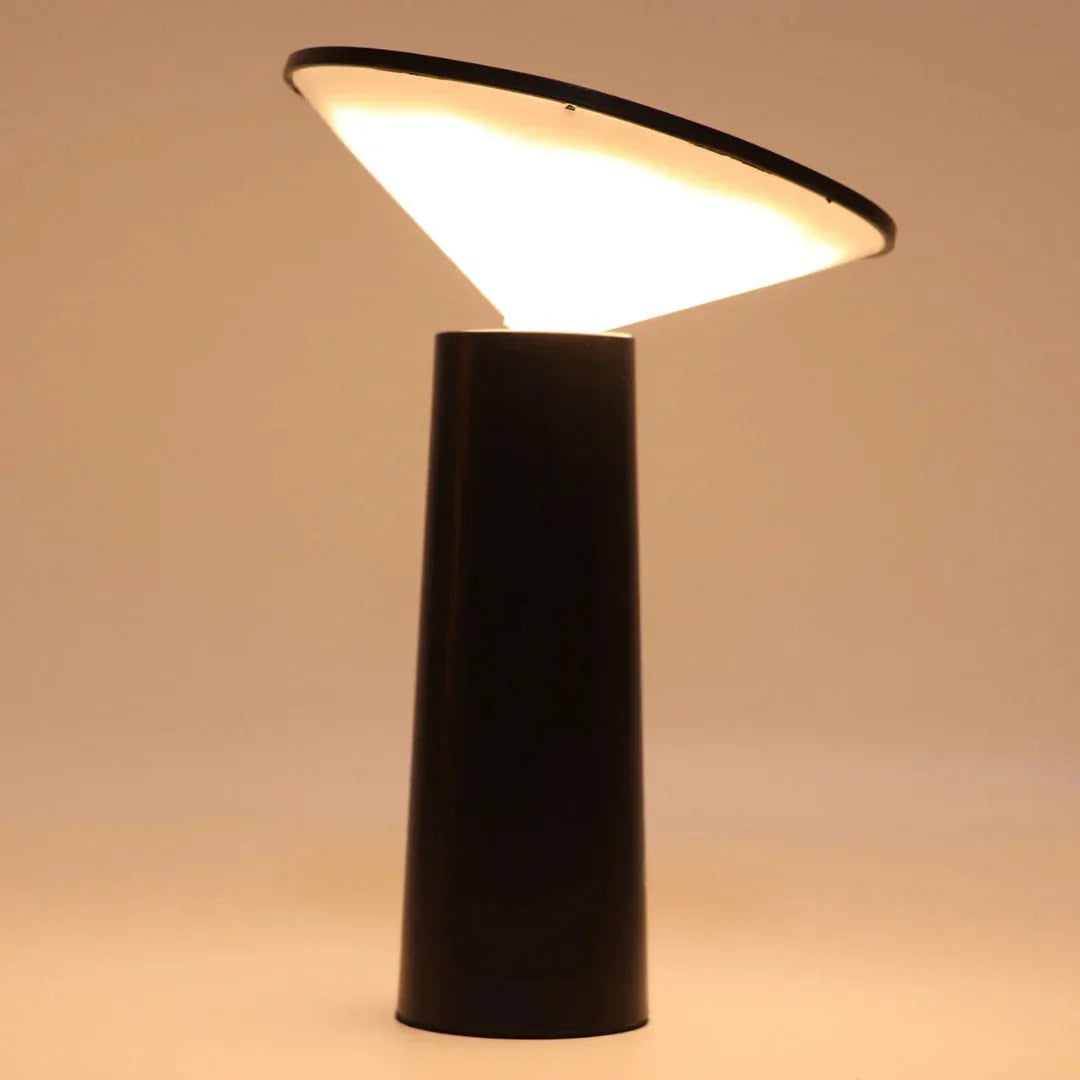 Sleek Rechargeable LED Desk Lamp with Adjustable Shade and Brightness