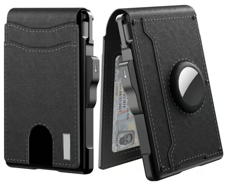 Slim Aluminum Money Clip Wallet with RFID Shielding | Elegant Card Holder