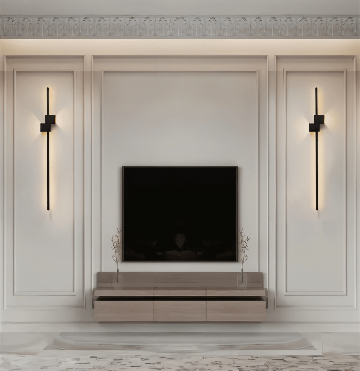 SleekGlow Contemporary LED Wall Fixture for Chic Spaces
