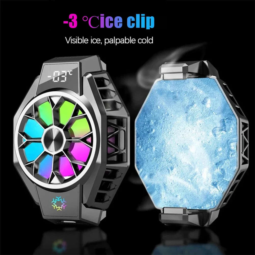 Portable Clip-On Fan with Smart Temperature Indicator for Mobile Devices