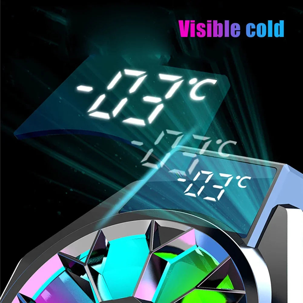 Portable Clip-On Fan with Smart Temperature Indicator for Mobile Devices