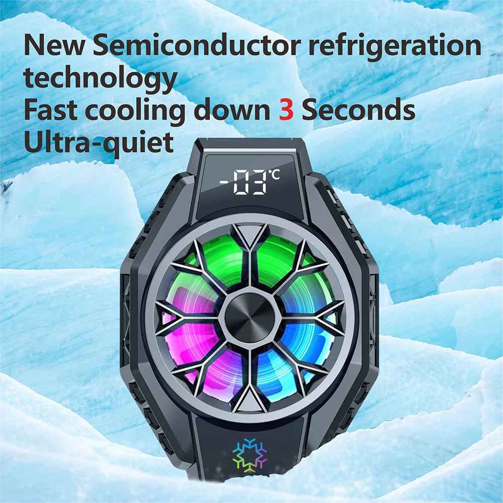 Portable Clip-On Fan with Smart Temperature Indicator for Mobile Devices