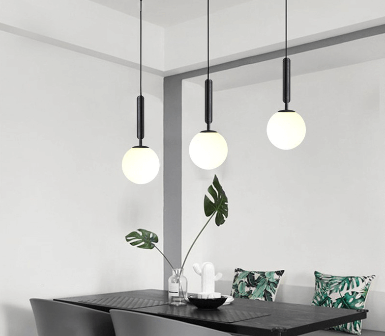 Taavita LED Kitchen Hanging Lights - Modern Glass Ball Light Fixtures
