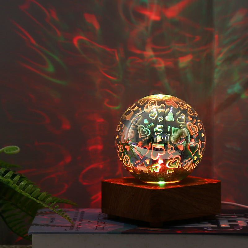 Chic USB-Driven LED Table Lamp with Glass Dome for Home Decor