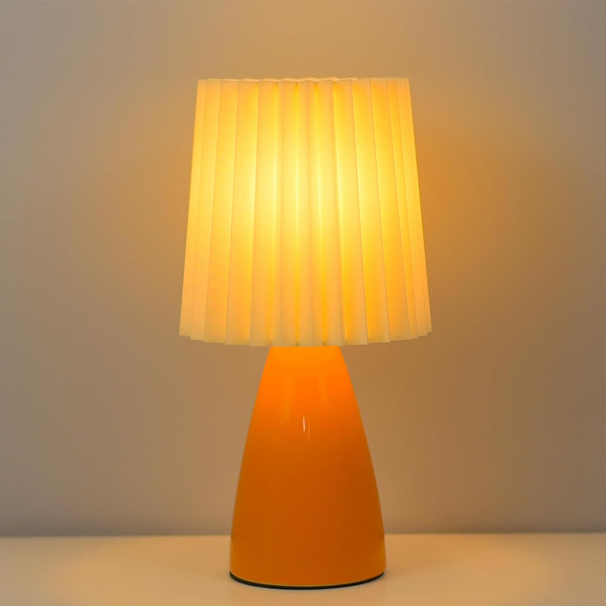 Sleek Ceramic Bedside Lamp with Elegant Fabric Shade