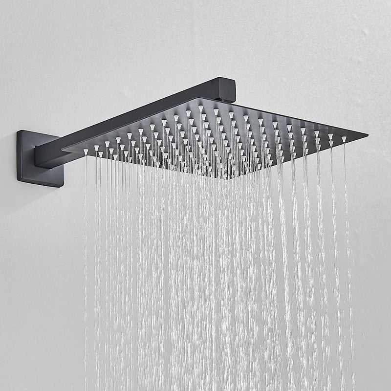 Concealed Shower System with Rainfall and Waterfall Features