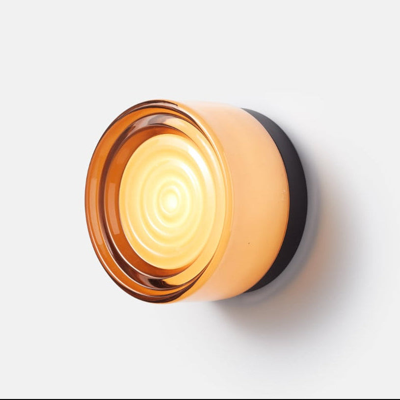 Contemporary Glass Wall Light Fixture | Amber, Smoked, Jade & White | Black, White & Satin Nickel | IP22 | 5W