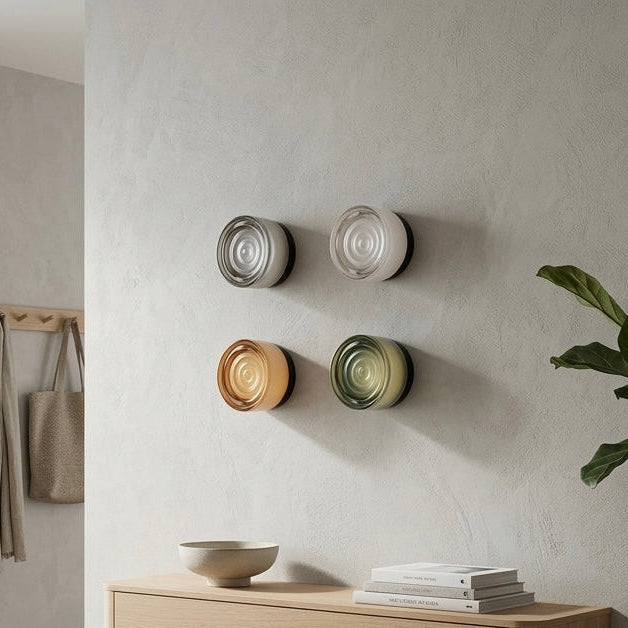 Contemporary Glass Wall Light Fixture | Amber, Smoked, Jade & White | Black, White & Satin Nickel | IP22 | 5W