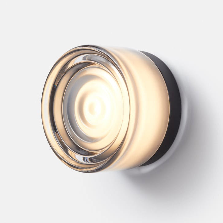 Contemporary Glass Wall Light Fixture | Amber, Smoked, Jade & White | Black, White & Satin Nickel | IP22 | 5W
