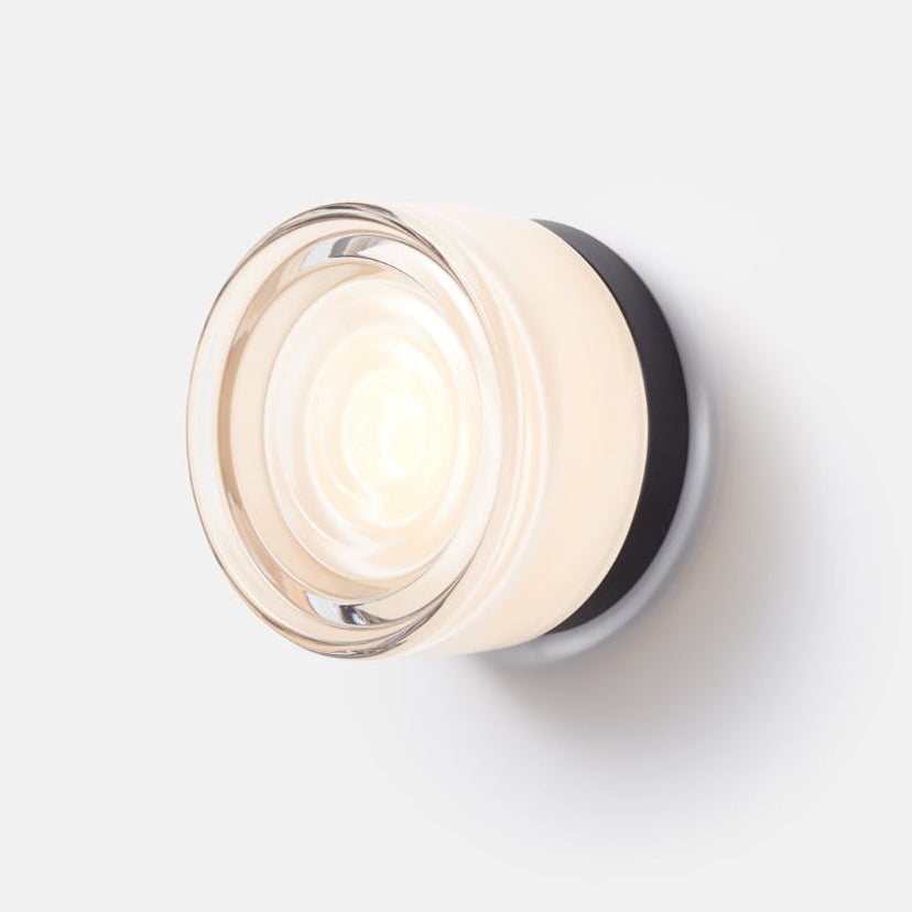 Contemporary Glass Wall Light Fixture | Amber, Smoked, Jade & White | Black, White & Satin Nickel | IP22 | 5W