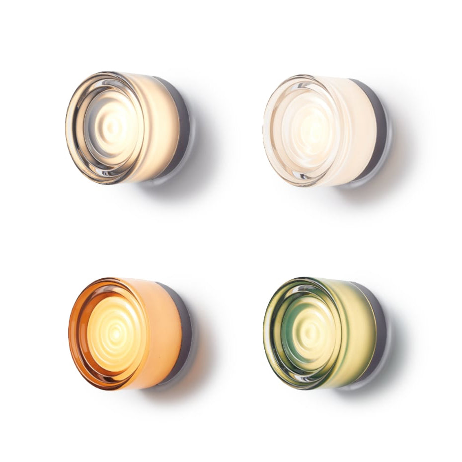Contemporary Glass Wall Light Fixture | Amber, Smoked, Jade & White | Black, White & Satin Nickel | IP22 | 5W