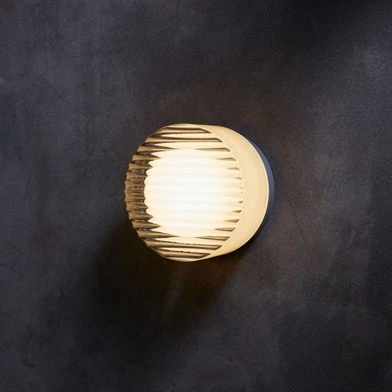 5W Glass and Metal LED Wall Light - IP20 Rated, 13.5cm