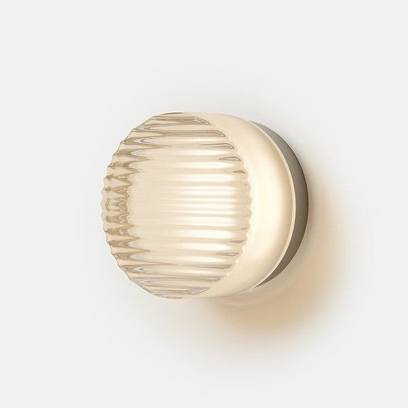 5W Glass and Metal LED Wall Light - IP20 Rated, 13.5cm