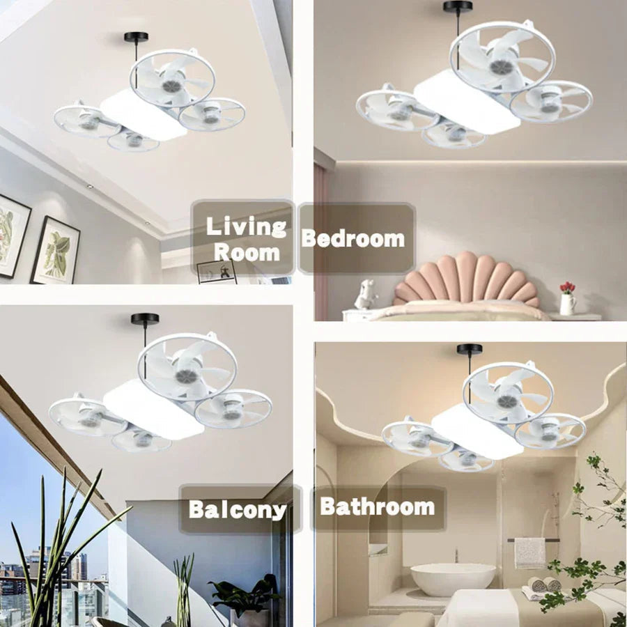 Flush Mount LED Ceiling Fan with Dimmable Lighting – Space-Saving Comfort