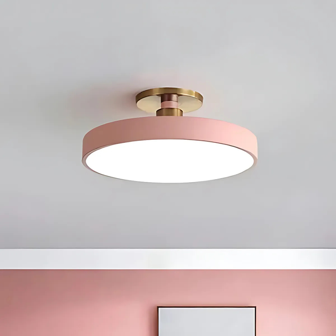 Dimmable LED Flush Mount Ceiling Light – Scandinavian Minimalist Design