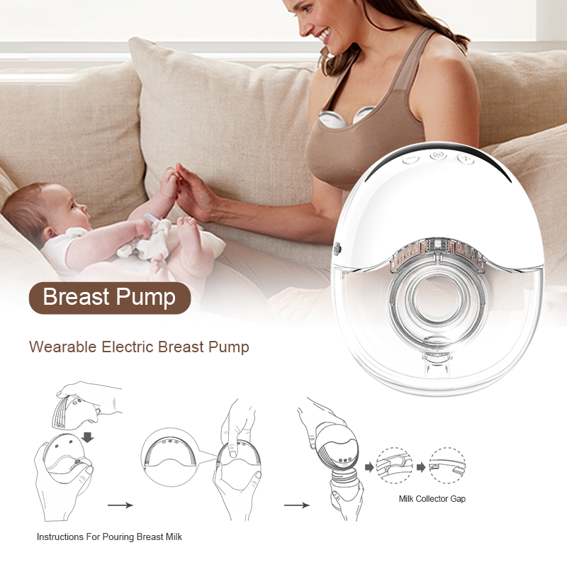 Portable Electric Breast Pump – 4 Settings, 12 Intensities, 210ml, BPA-Free Silicone, USB Rechargeable