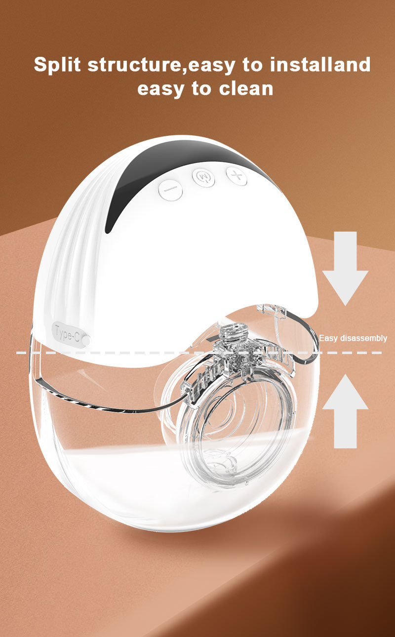 Portable Electric Breast Pump – 4 Settings, 12 Intensities, 210ml, BPA-Free Silicone, USB Rechargeable