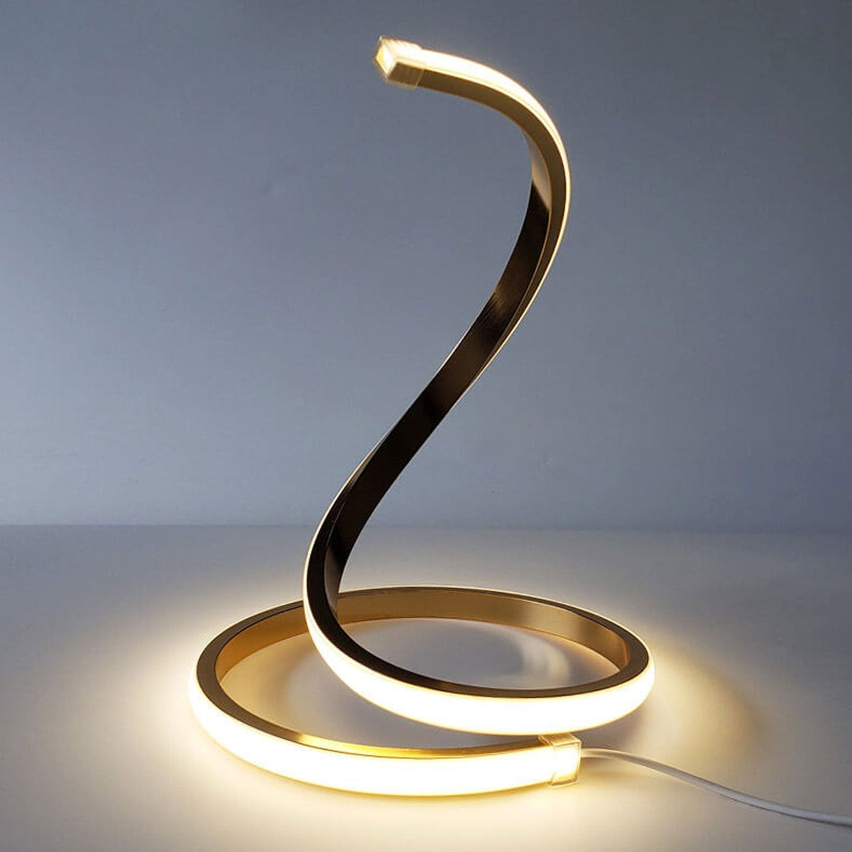 Sleek Serpent LED Desk Lamp with Touch Control and Color Shift