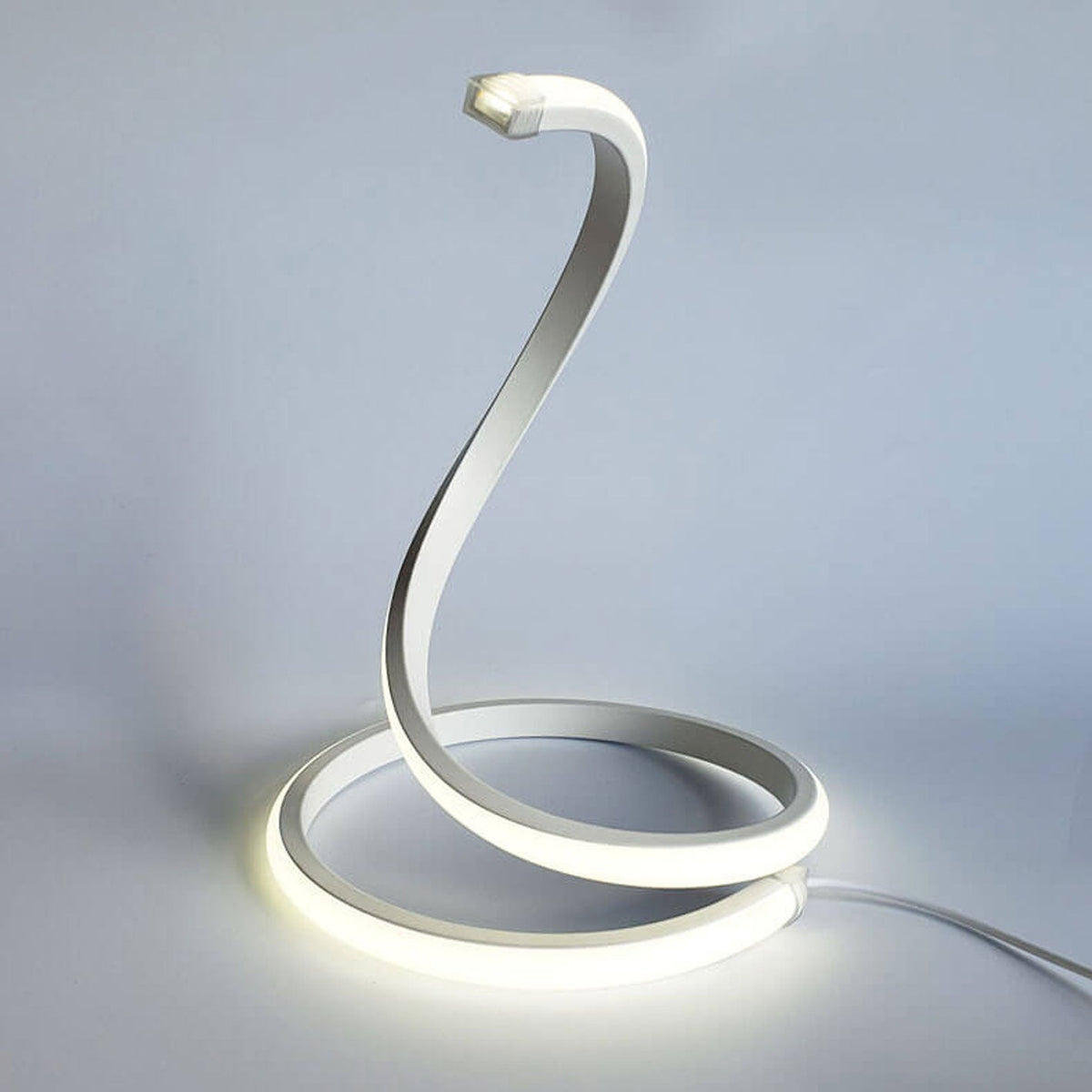 Sleek Serpent LED Desk Lamp with Touch Control and Color Shift
