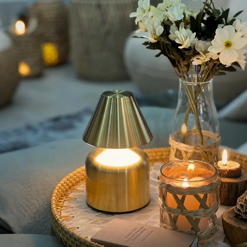 Stylish Rechargeable Table Lamp with Adjustable Brightness