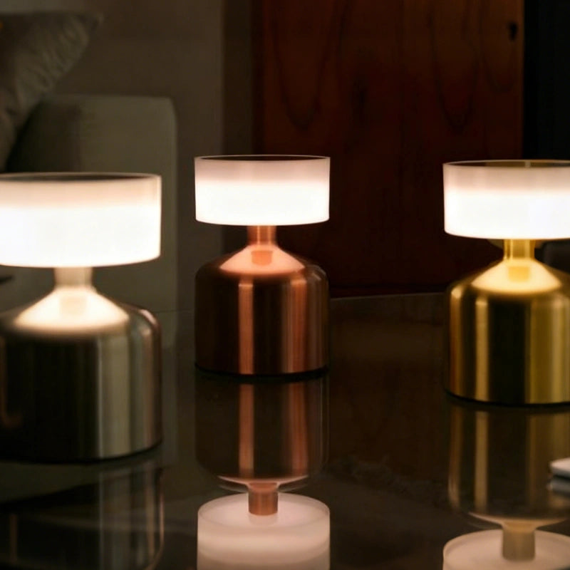 Stylish Rechargeable Table Lamp with Adjustable Brightness