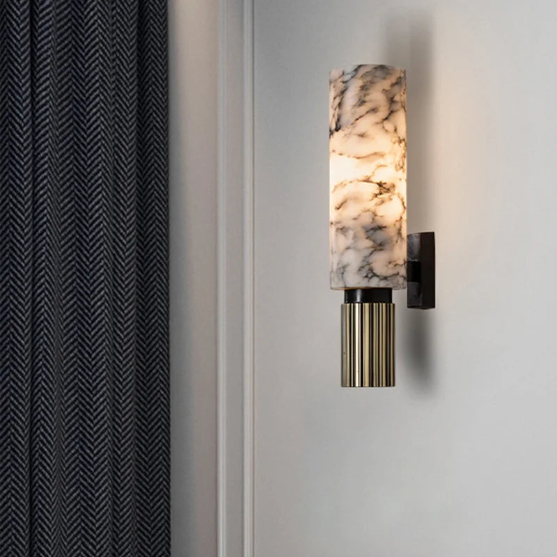 Sophisticated Marble Wall Sconce for Timeless Elegance