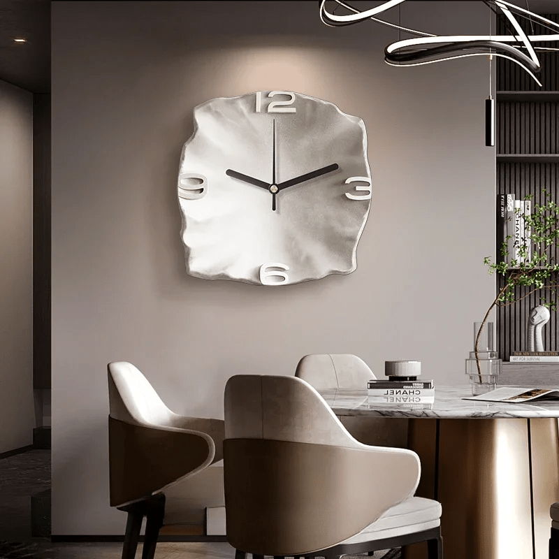 Elegant 20-Inch Sandstone-Inspired Wall Clock with Silent Mechanism