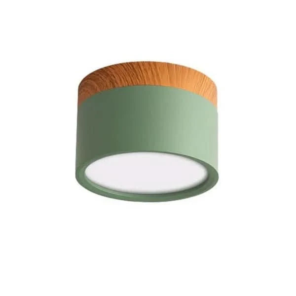 TimberGlow Adjustable LED Ceiling Fixture with Natural Finish