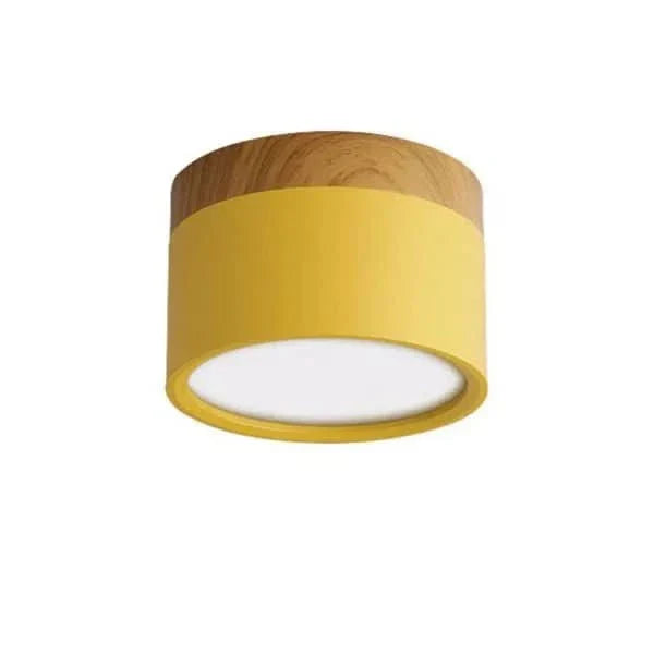 TimberGlow Adjustable LED Ceiling Fixture with Natural Finish
