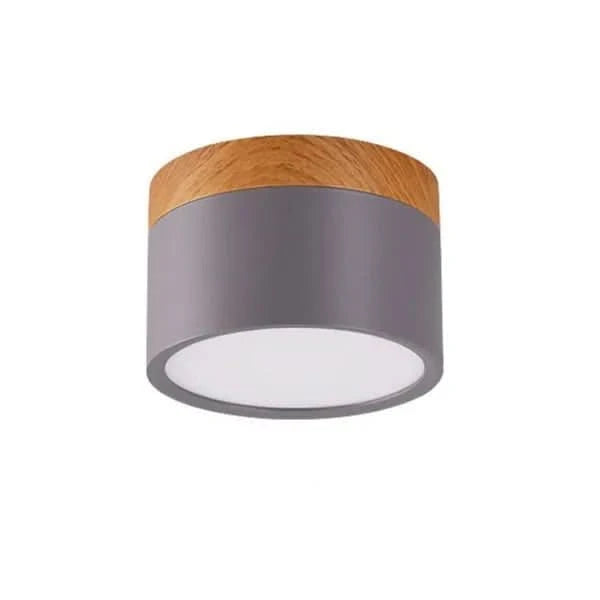 TimberGlow Adjustable LED Ceiling Fixture with Natural Finish
