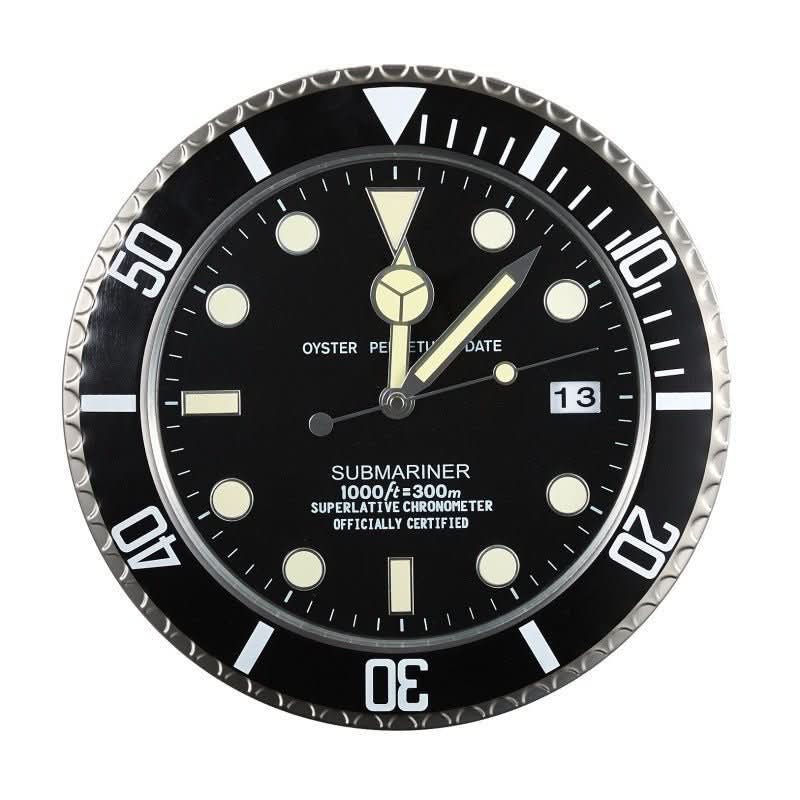 TranquilTime Silent Wall Clock with Modern Steel Design - 33 cm