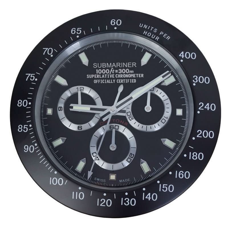 TranquilTime Silent Wall Clock with Modern Steel Design - 33 cm