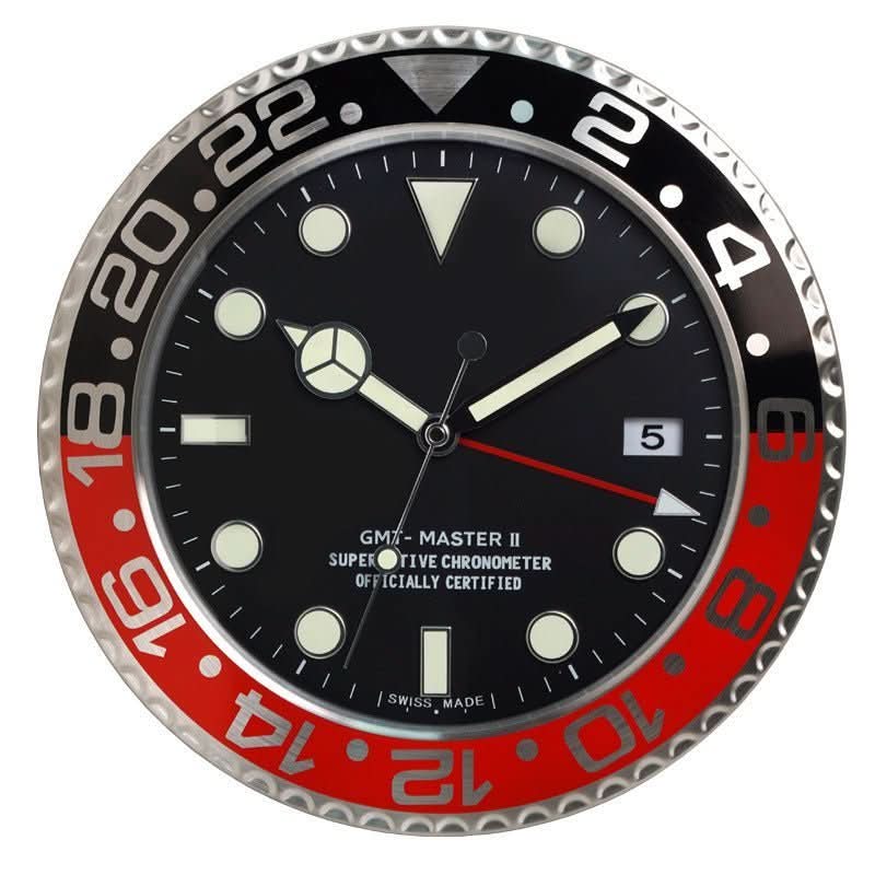 TranquilTime Silent Wall Clock with Modern Steel Design - 33 cm