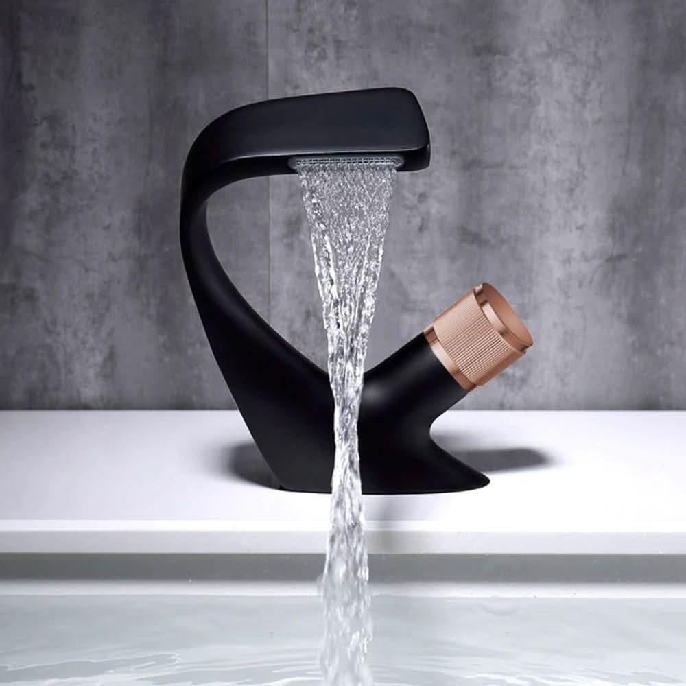 AquaVista Luxury Brass Waterfall Faucet for Modern Bathrooms