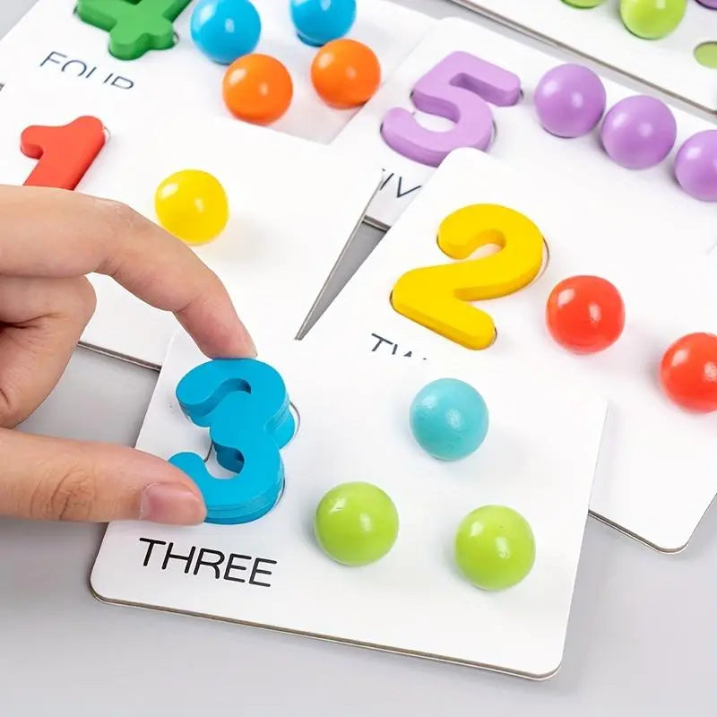 Colorful Wooden Bead Math Discovery Set for Kids