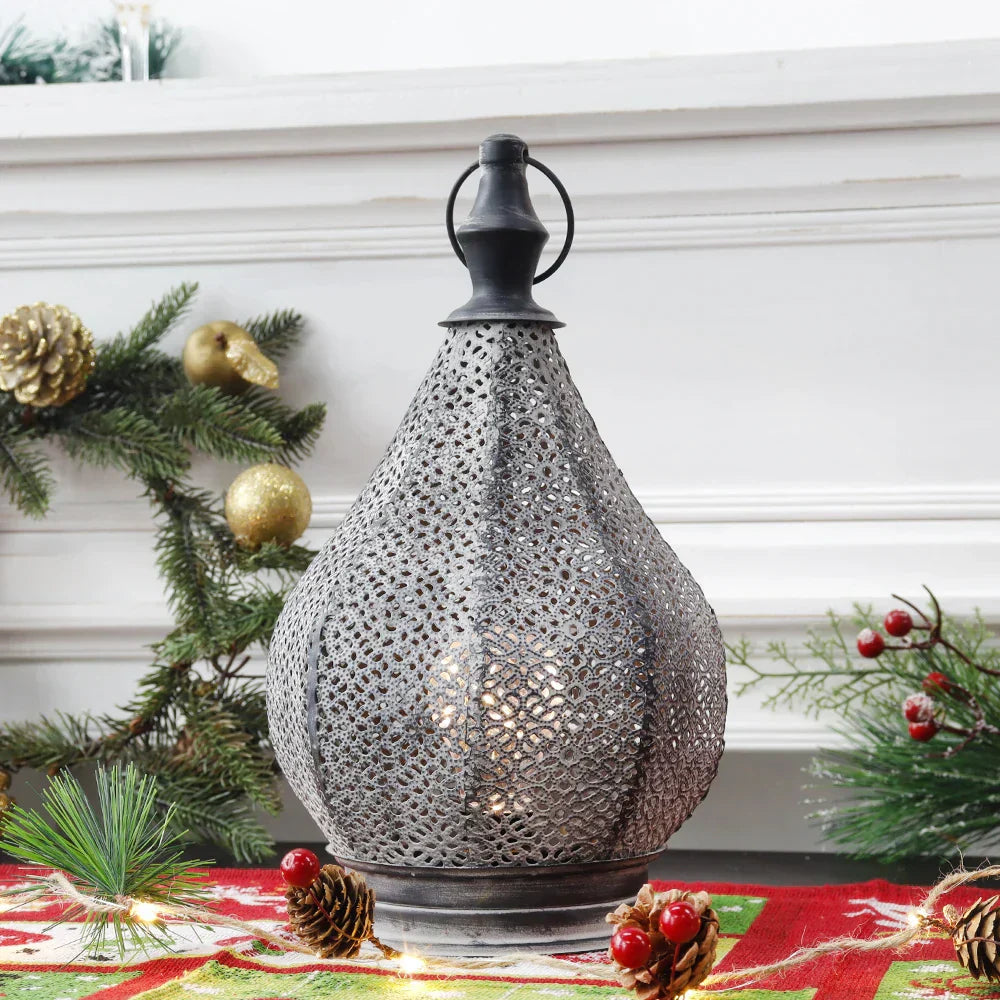 Intricate Patterned Table Lamp in Moroccan Style | Cozy Illumination for Any Space