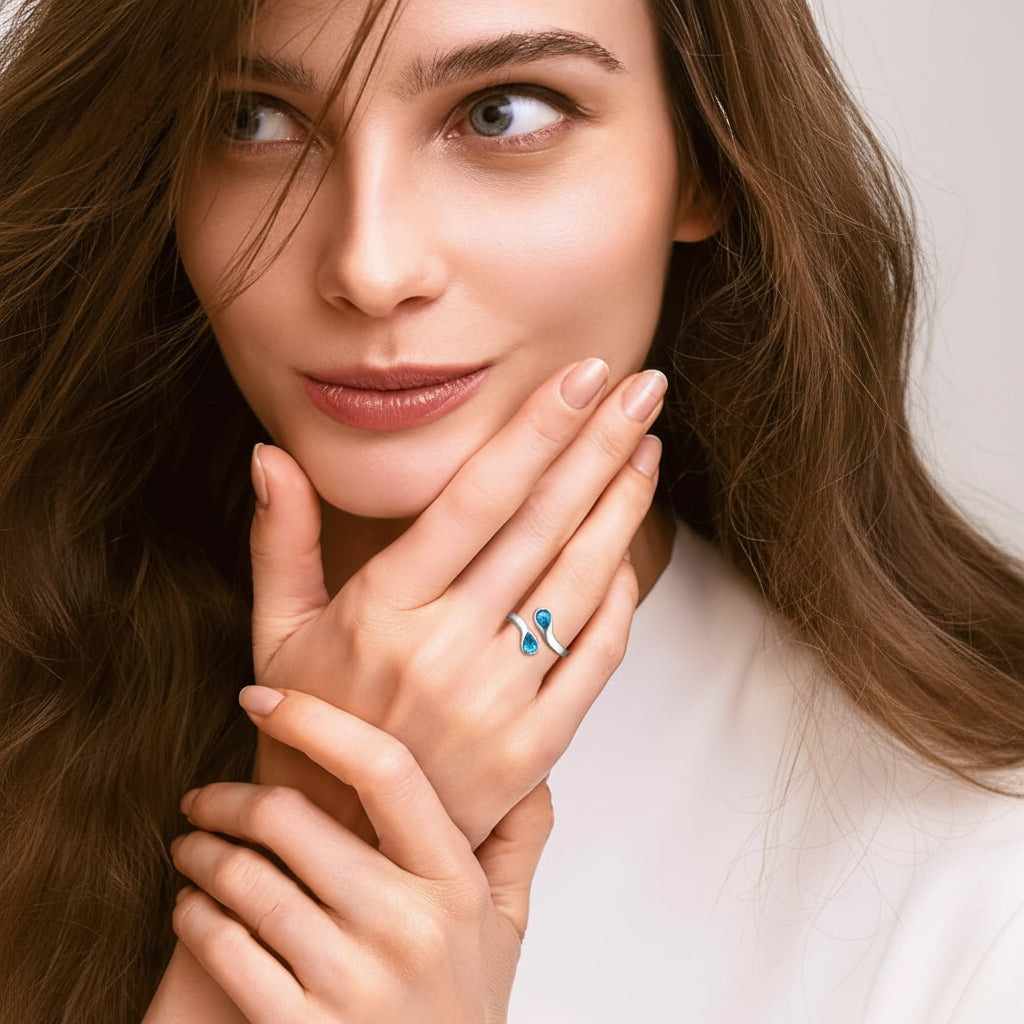Elegant Personalized Birthstone Ring with Adjustable Fit