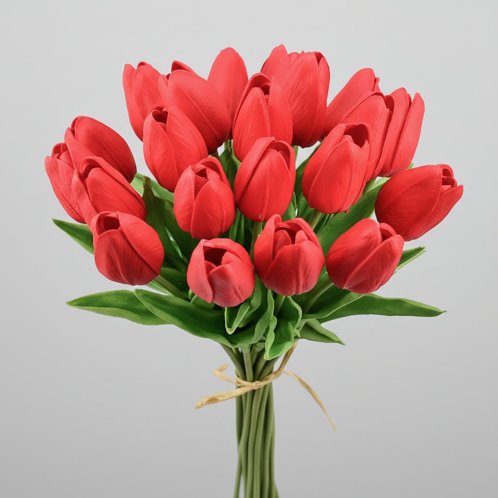 Elegant Faux Tulip Bouquet with Flexible Stems for Every Occasion