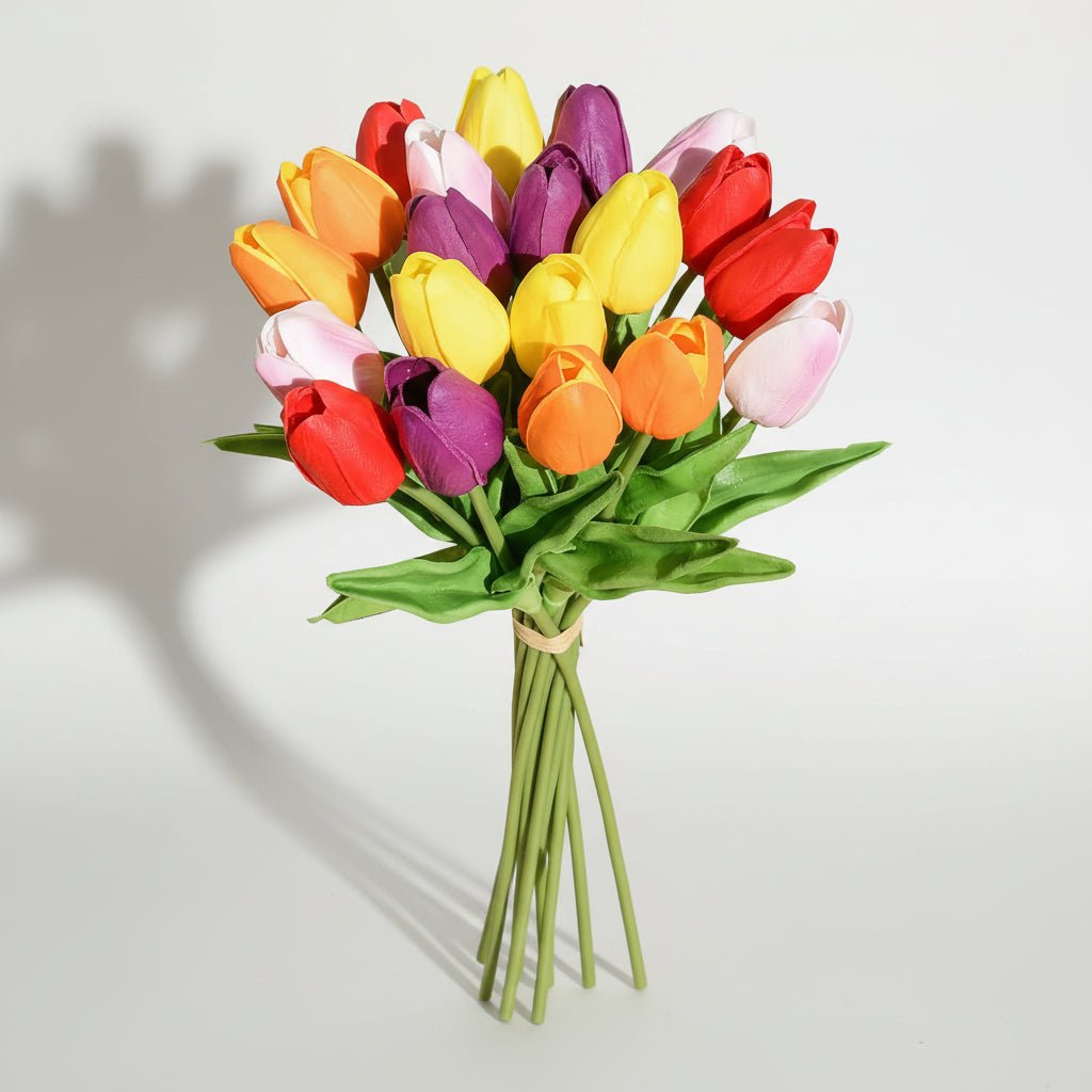 Elegant Faux Tulip Bouquet with Flexible Stems for Every Occasion