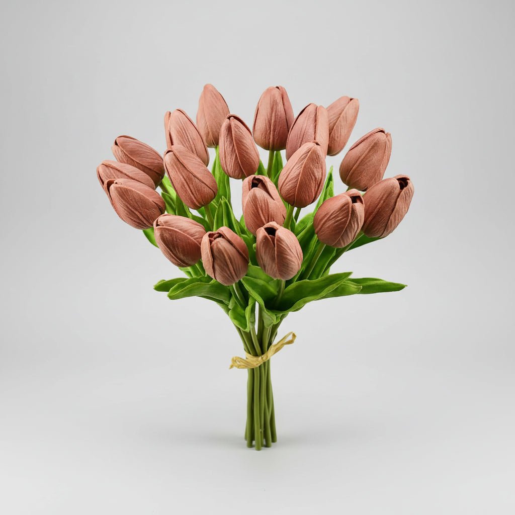 Elegant Faux Tulip Bouquet with Flexible Stems for Every Occasion