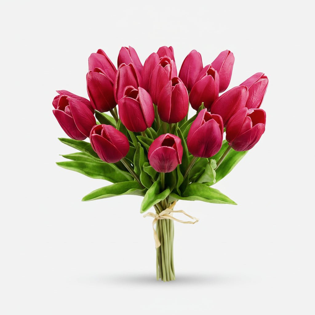Elegant Faux Tulip Bouquet with Flexible Stems for Every Occasion