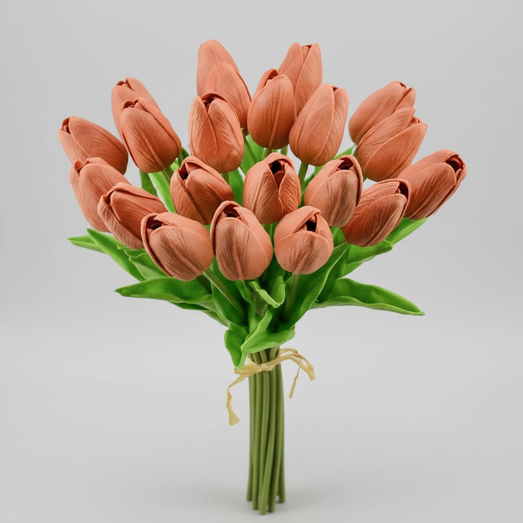 Elegant Faux Tulip Bouquet with Flexible Stems for Every Occasion