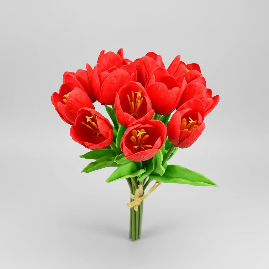 Elegant Faux Tulip Bouquet with Flexible Stems for Every Occasion