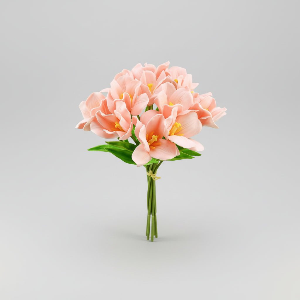 Elegant Faux Tulip Bouquet with Flexible Stems for Every Occasion